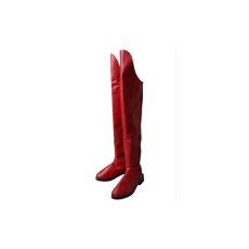 Photo1: Supergirl Kara Danvers Red Boots Cosplay Shoes (1)