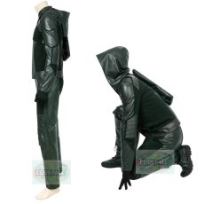 Photo3: Arrow Season 8 Oliver Queen Green Arrow Cosplay Costume (3)