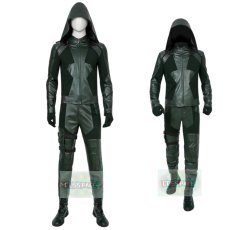 Photo1: Arrow Season 8 Oliver Queen Green Arrow Cosplay Costume (1)