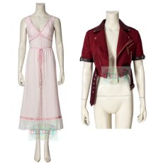 Photo5: Final Fantasy VII Remake FF7 Aerith Gainsborough Cosplay Costume (5)