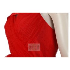 Photo6: The Suicide Squad 2 Harley Quinn Red Dress Cosplay Costumes (6)