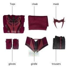 Photo15: 2021 WandaVision New Scarlet Witch Cosplay Suit Wanda Maximoff Cosplay Costume (15)