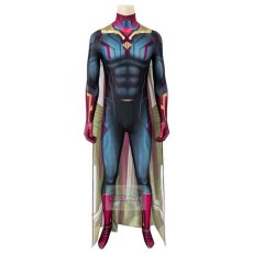 Photo1: Wanda Vision Jumpsuit Avengers 3 Infinity War Vision Cosplay Costume (1)