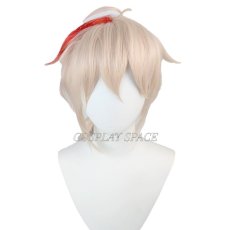 Photo2: Genshin Impact Kaedehara Kazuha Silver Cosplay Wig (2)