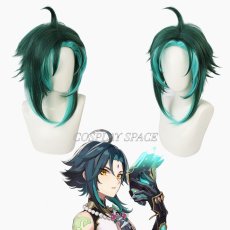 Photo1: Genshin Impact Xiao Cosplay Wigs  (1)