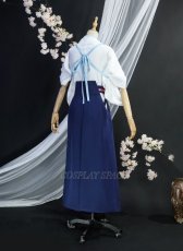 Photo3: Genshin Impact Kamisato Ayaka Tsubaki in Thawing Snow Kimono Cosplay Costume (3)