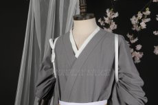 Photo4: Genshin Impact Kamisato Ayato Tsubaki in Thawing Snow Kimono Cosplay Costume (4)