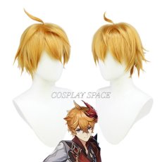 Photo1: Genshin Impact Childe Tartaglia Cosplay Wig (1)