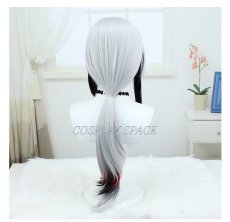 Photo4: Genshin Impact Fatui Servant Arlecchino Silver Long Hair Cosplay Wig (4)