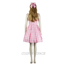 Photo2: Barbie 2023 Film Barbie Pink Dress Premium Edition Cosplay Costume (2)