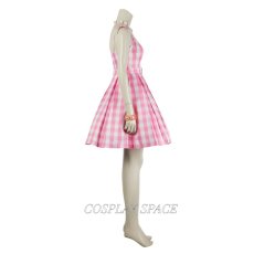 Photo3: Barbie 2023 Film Barbie Pink Dress Premium Edition Cosplay Costume (3)