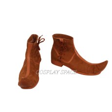 Photo1: Disney 2019 Movie Aladdin Brown Cosplay Shoes (1)