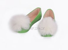 Photo1: Disney Tinker Bell Green Cosplay Shoes (1)