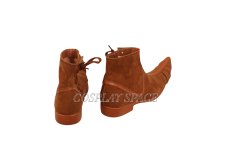 Photo3: Disney 2019 Movie Aladdin Brown Cosplay Shoes (3)