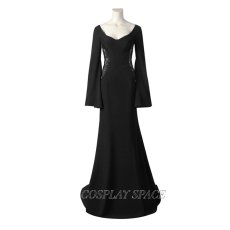 Photo1: Wednesday The Addams Family  Morticia Addams Cosplay Costume (1)