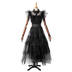 Photo1: Wednesday The Addams Family Wednesday iconic dance scenes Cosplay Costume (1)