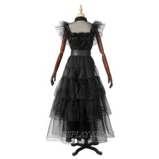 Photo3: Wednesday The Addams Family Wednesday iconic dance scenes Cosplay Costume (3)