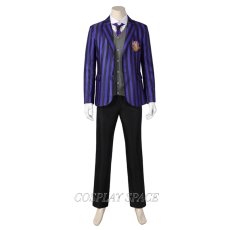 Photo1: Wednesday The Addams Family  Nevermore Academy uniform Eugene Otinger Cosplay Costume (1)