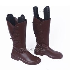 Photo2: Star Wars The Last Jedi Rey New Brown Shoes Cosplay Boots (2)