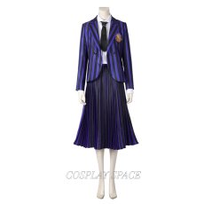 Photo1: Wednesday The Addams Family  Nevermore Academy uniform Enid Sinclair Bianca Barclay Cosplay Costume (1)