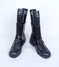 Photo1: Rogue One A Star Wars Story Captain Cassian Andor Black Shoes Cosplay Boots (1)