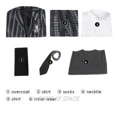 Photo13: Wednesday The Addams Family Wednesday Addams Nevermore Academy uniform Cosplay Costume (13)