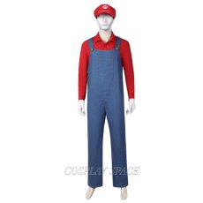 Photo1: The Super Mario Bros. Movie Mario Cosplay Costume (1)