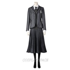 Photo1: Wednesday The Addams Family Wednesday Addams Nevermore Academy uniform Cosplay Costume (1)