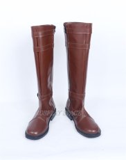 Photo1: Star Wars Obi Wan Kenobi Brown Shoes Cosplay Boots (1)