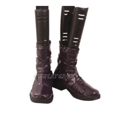 Photo1: Arknights Melantha Purple Cosplay Boots (1)