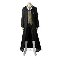 Photo3: Hogwarts Legacy Slytherin House Cosplay Costumes Boys School Uniform(multiple colors) (3)