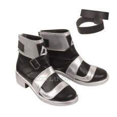 Photo1: Arknights Lappland Black Cosplay Shoes (1)