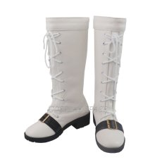 Photo1: Arknights Nightingale Cosplay Boots (1)