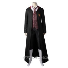 Photo4: Hogwarts Legacy Slytherin House Cosplay Costumes Boys School Uniform(multiple colors) (4)