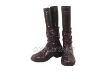 Photo3: Arknights Melantha Purple Cosplay Boots (3)