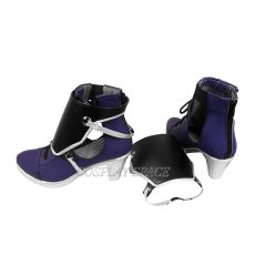 Photo4: Arknights Ch'en Purple Shoes Cosplay Boots (4)