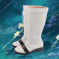 Photo3: Arknights Nightingale Cosplay Boots (3)