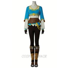 Photo1: The Legend Of Zelda Breath Of The Wild Link Cosplay Costume (1)