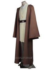 Photo2: Star Wars prequel: Jedi Knight Obi Wan Kenobi Cosplay Costume (2)