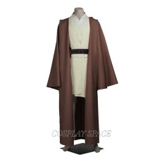 Photo1: Star Wars prequel: Jedi Knight Obi Wan Kenobi Cosplay Costume (1)