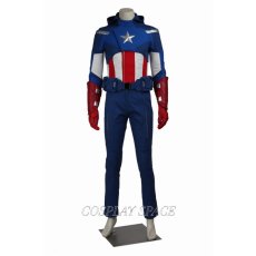 Photo1: Avengers 1 Captain Steve Rogers of the United States Cosplay Costume (1)