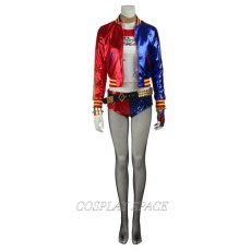 Photo1: Suicide Squad Harley Quinn Costumes Cosplay Suit Stockings Version (1)