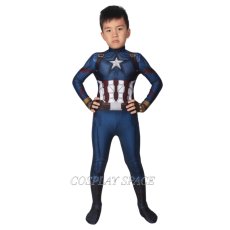 Photo2: Avengers: Endgame Steven Rogers Captain America Cosplay Costume Kids (2)