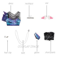 Photo11: LOL KDA 2020 S10 Ali Cosplay Costume (11)