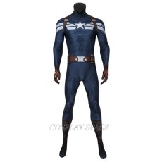 Photo1: Captain America: The Winter Soldier Captain America Steve Rogers Zentai Jumpsuit Cosplay Costume (1)