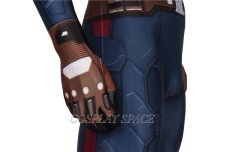 Photo8: Captain America: The Winter Soldier Captain America Steve Rogers Zentai Jumpsuit Cosplay Costume (8)