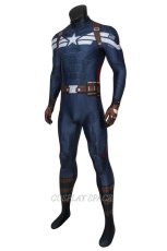 Photo2: Captain America: The Winter Soldier Captain America Steve Rogers Zentai Jumpsuit Cosplay Costume (2)