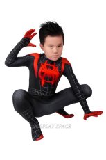 Photo3: Spider-Man: Into the Spider-Verse  Miles Morales Cosplay Costume Kids (3)