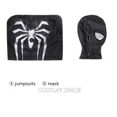 Photo9: Symbiote Black Suit Spider-Man in Marvel's Spider Man Miles Morales PS5 Cosplay Costume Kids (9)