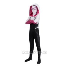 Photo1: Spider-Man: Across The Spider-Verse Gwen Cosplay Costume Kids (1)